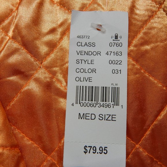 Bomber Jacket Full Zip Size M Kendall & Kylie Womens Long Green - Picture 7 of 8